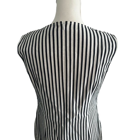 ST JOHN COLLECTION Striped Vintage Crewneck Dress Size 8 - Picture 7 of 8